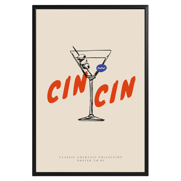 Cocktail Cin Cin Poster - GroovyGrove