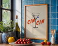 Cocktail Cin Cin Poster - GroovyGrove