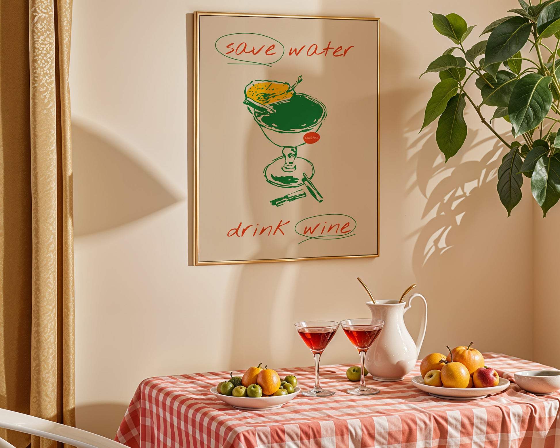 Save Water Drink Wine Poster - GroovyGrove