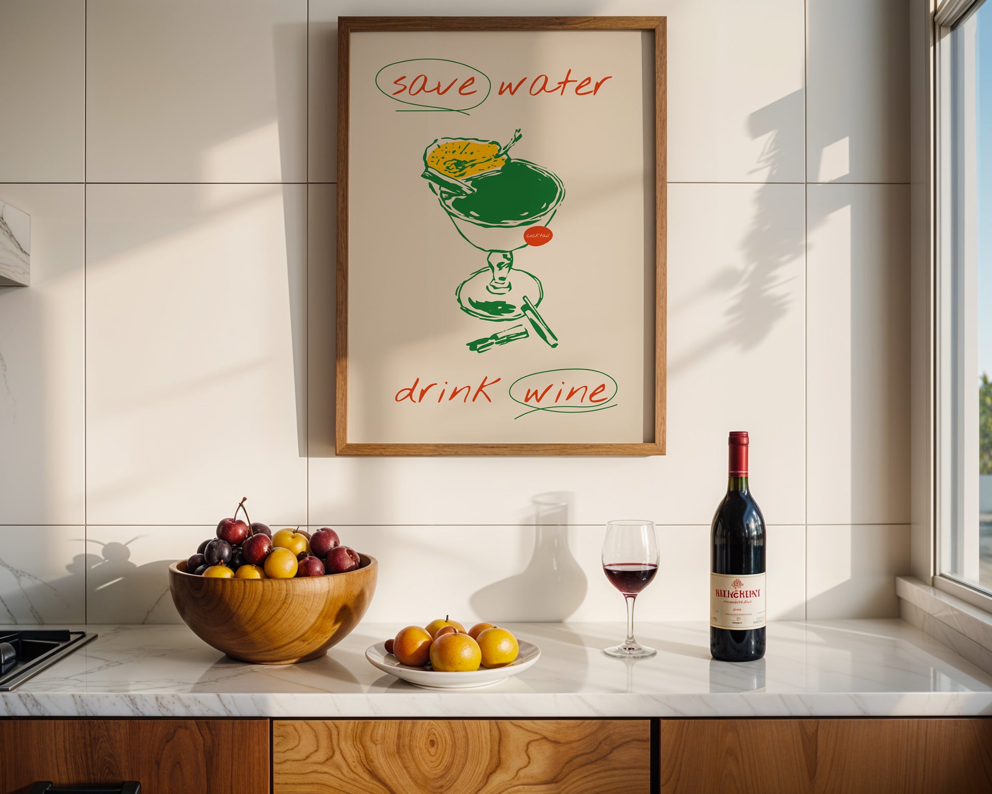 Save Water Drink Wine Poster - GroovyGrove