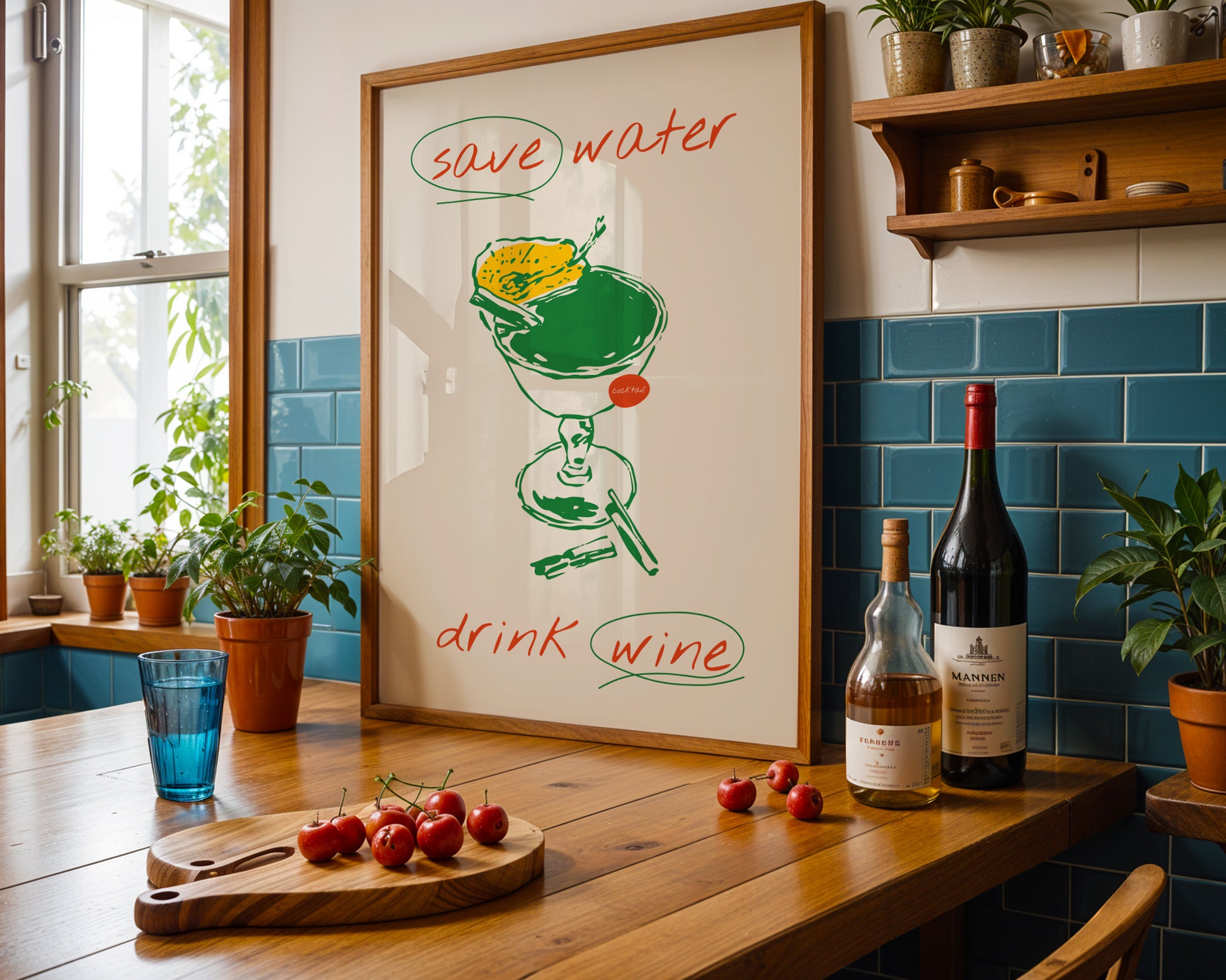 Save Water Drink Wine Poster - GroovyGrove