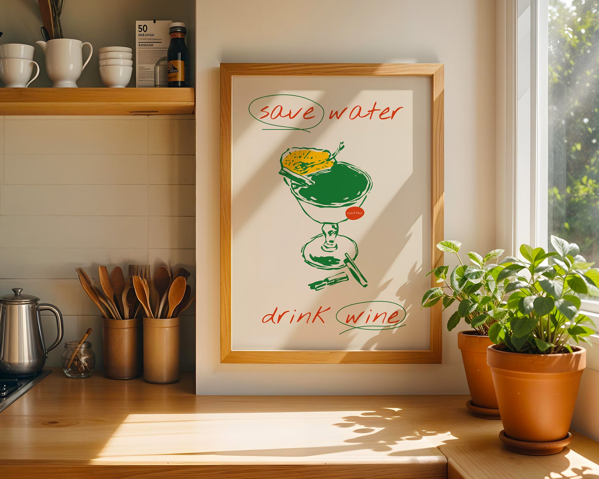 Save Water Drink Wine Poster - GroovyGrove