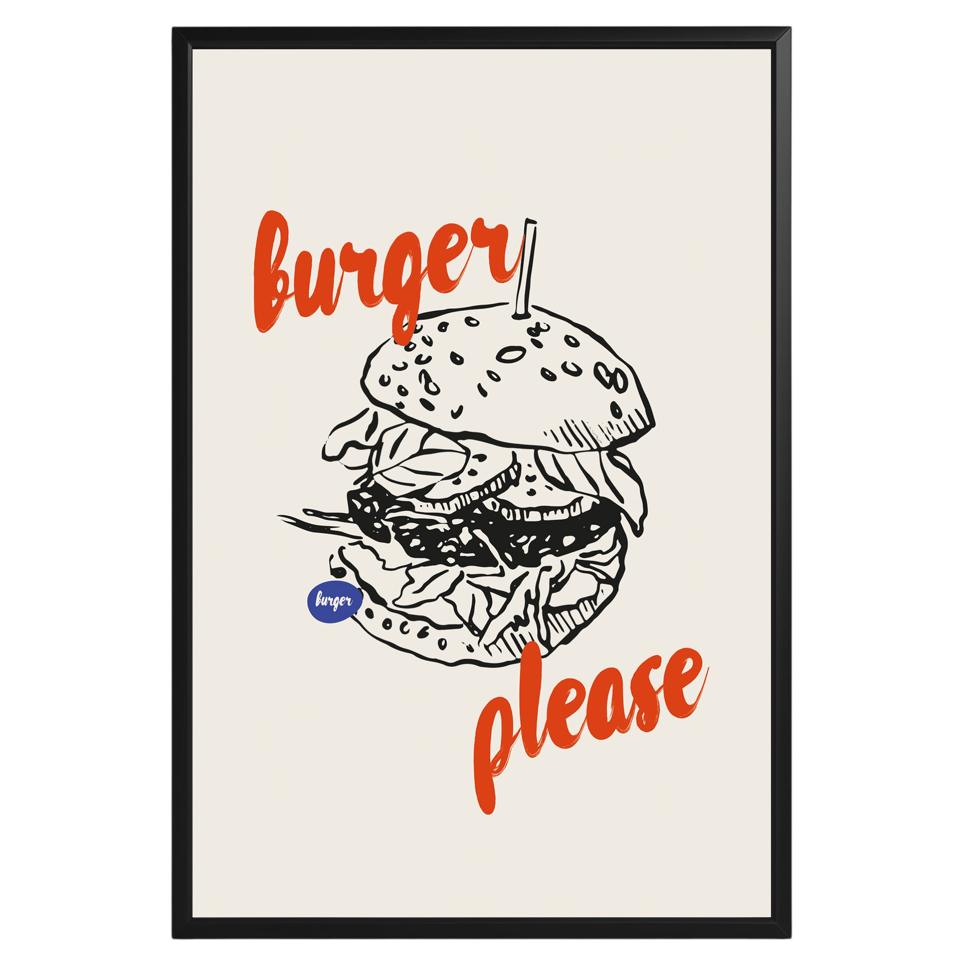 Burger Please Poster - GroovyGrove