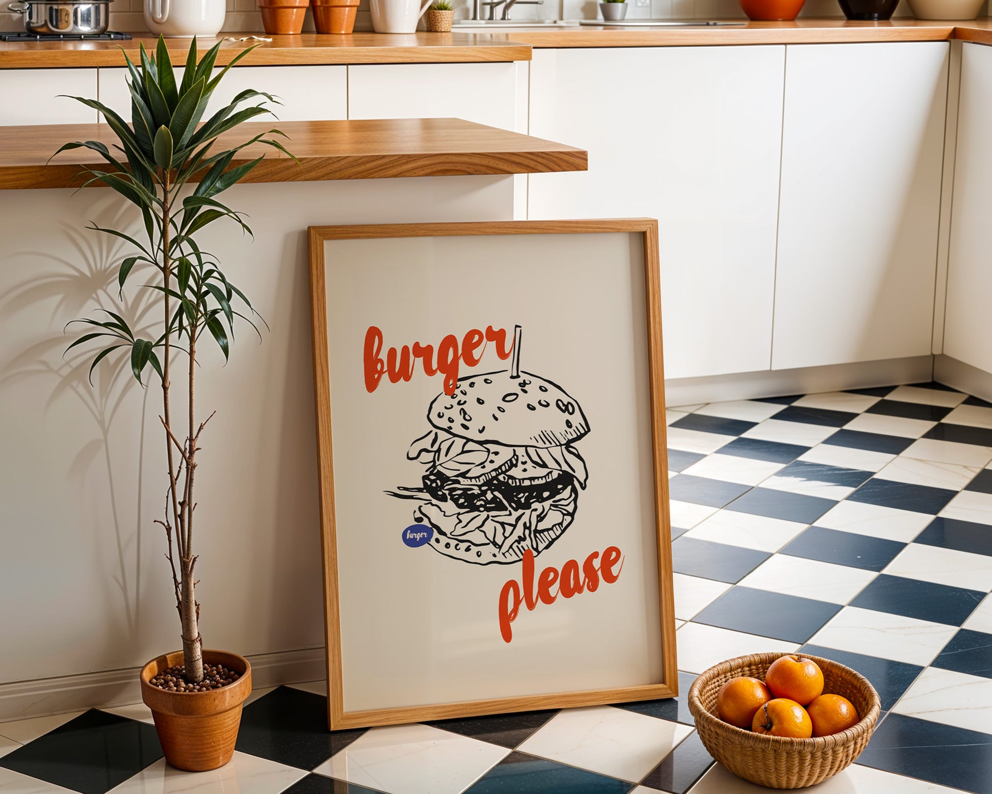 Burger Please Poster - GroovyGrove