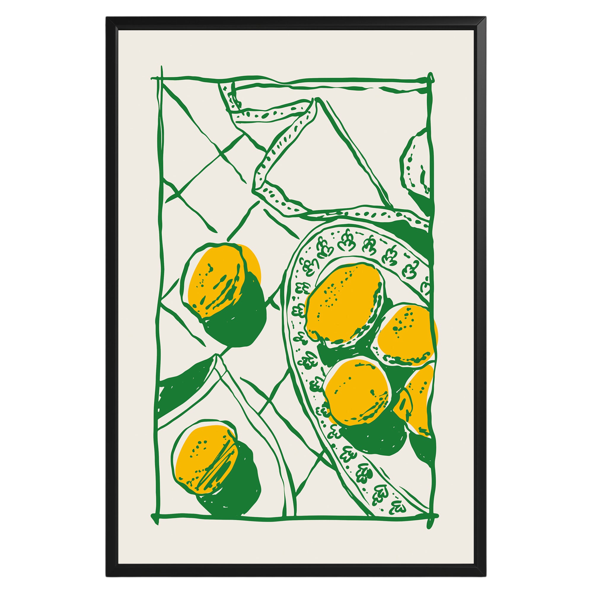 Yellow Lemons Poster - GroovyGrove