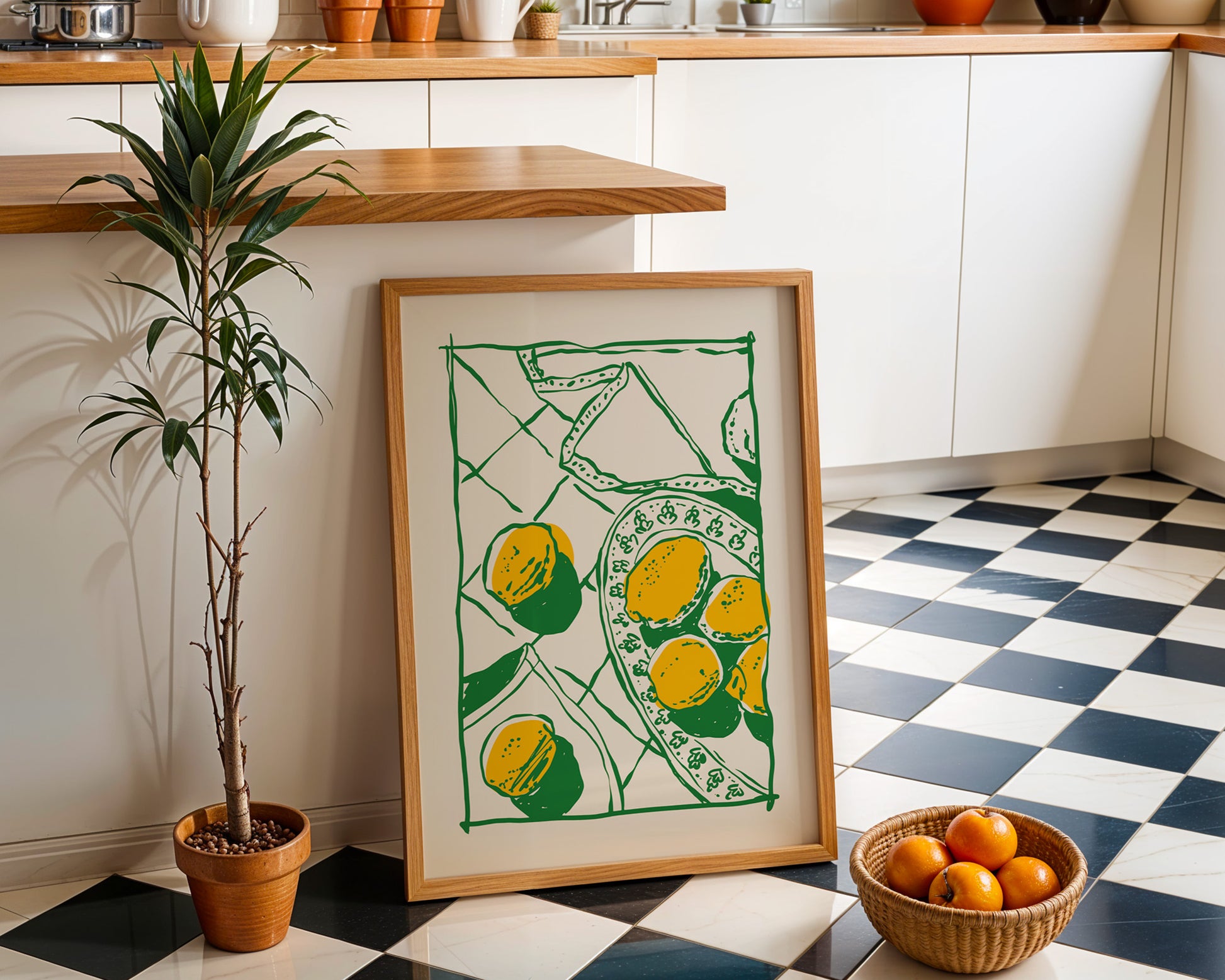 Yellow Lemons Poster - GroovyGrove