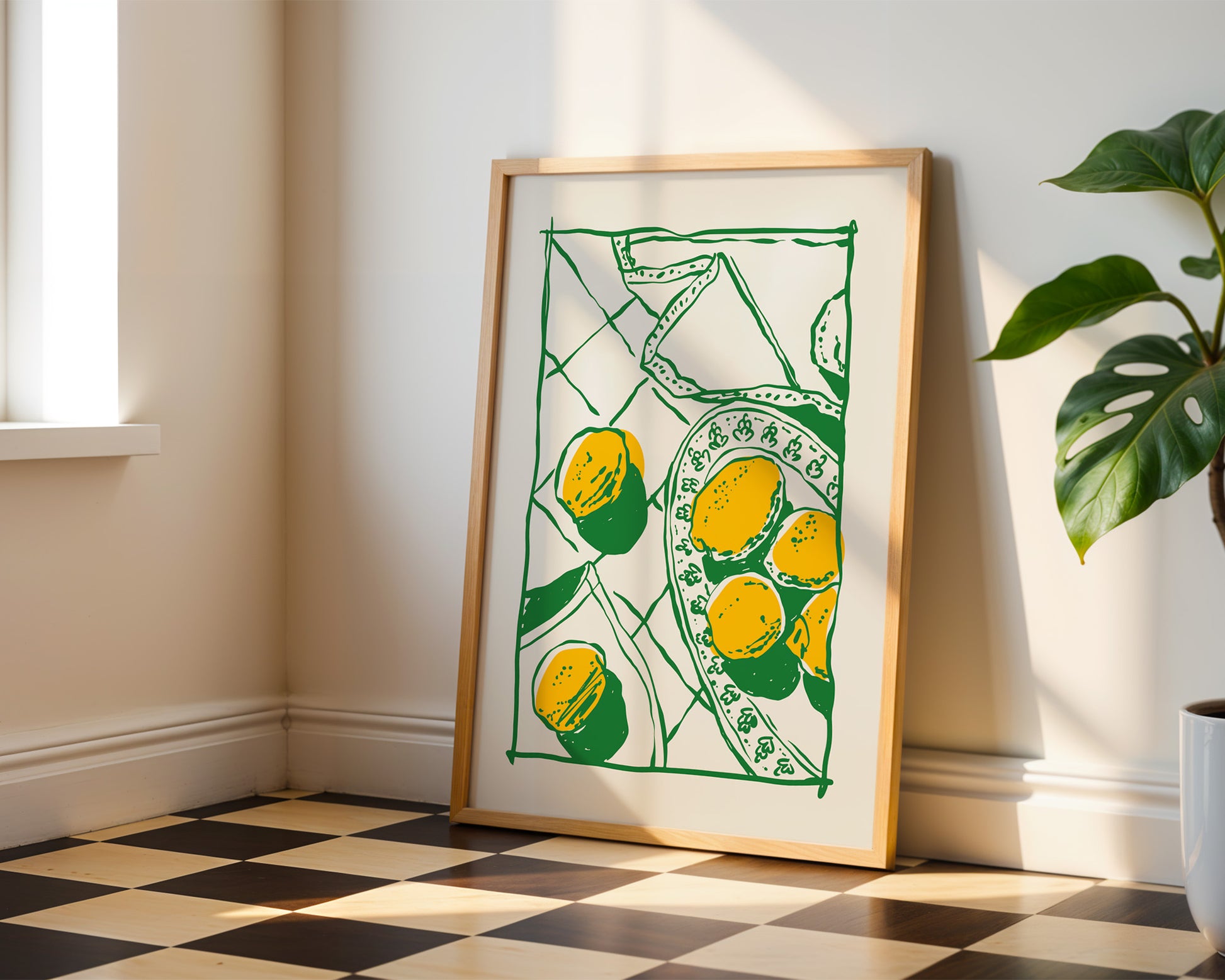 Yellow Lemons Poster - GroovyGrove