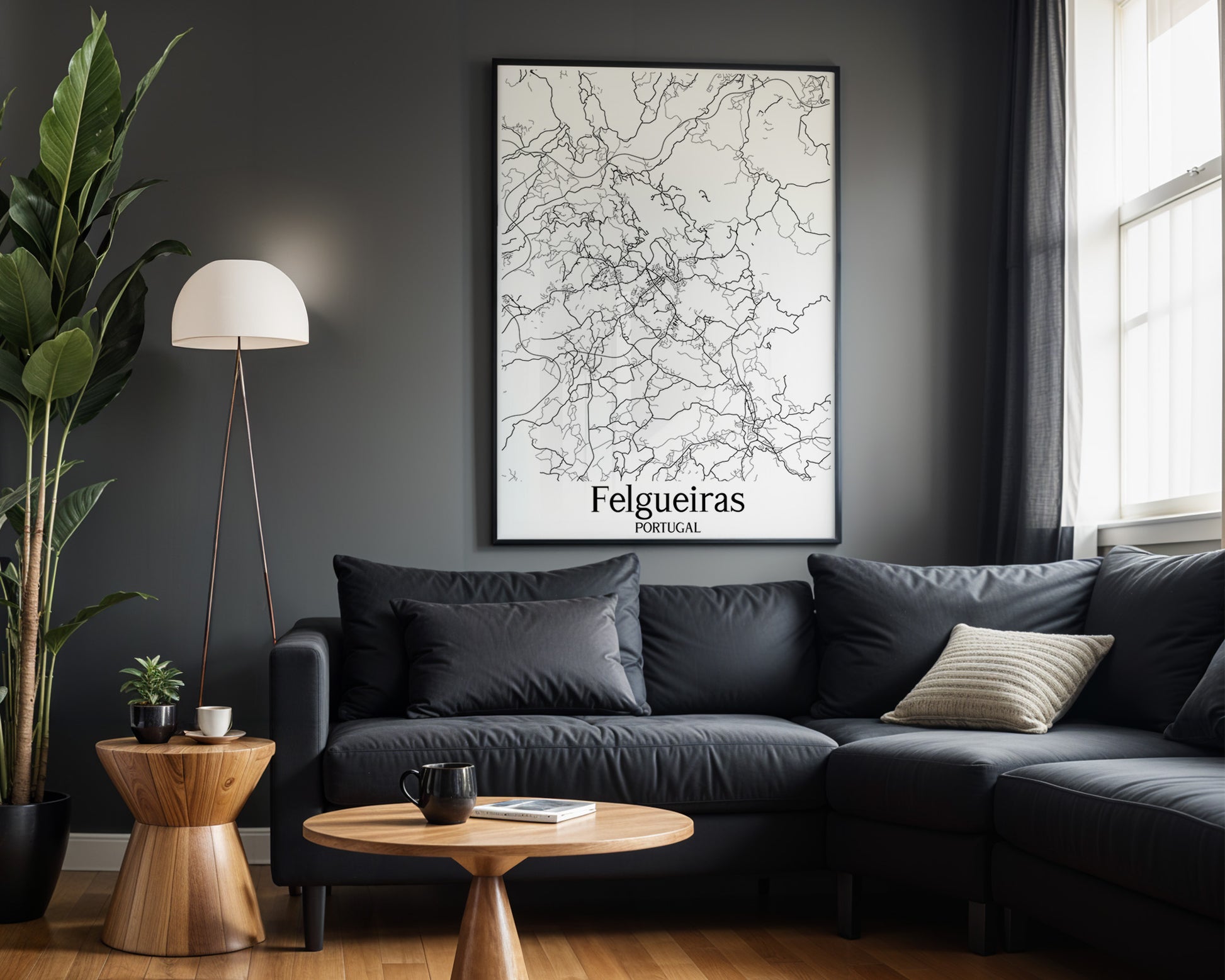 Felgueiras Portugal City Map Poster - GroovyGrove