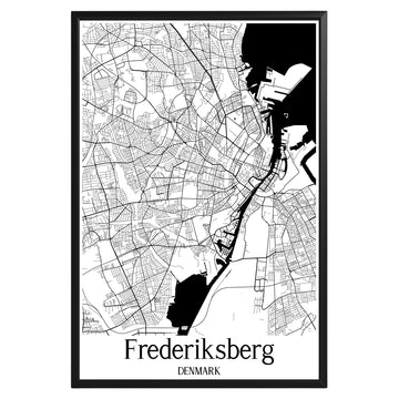 Frederiksberg Denmark City Map Poster - GroovyGrove