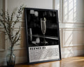 French 75 Cocktail Black and White Poster - GroovyGrove