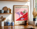 French Martini Vintage Cocktail Poster - GroovyGrove