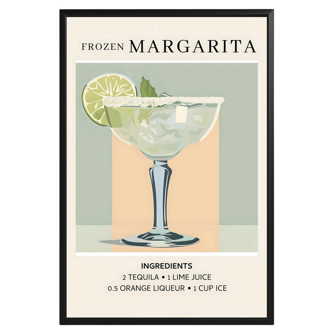 Frozen Margarita Vintage Cocktail Poster - GroovyGrove