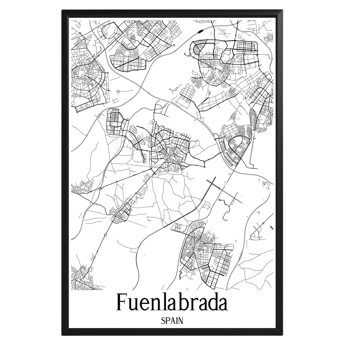 Fuenlabrada Spain City Map Poster - GroovyGrove