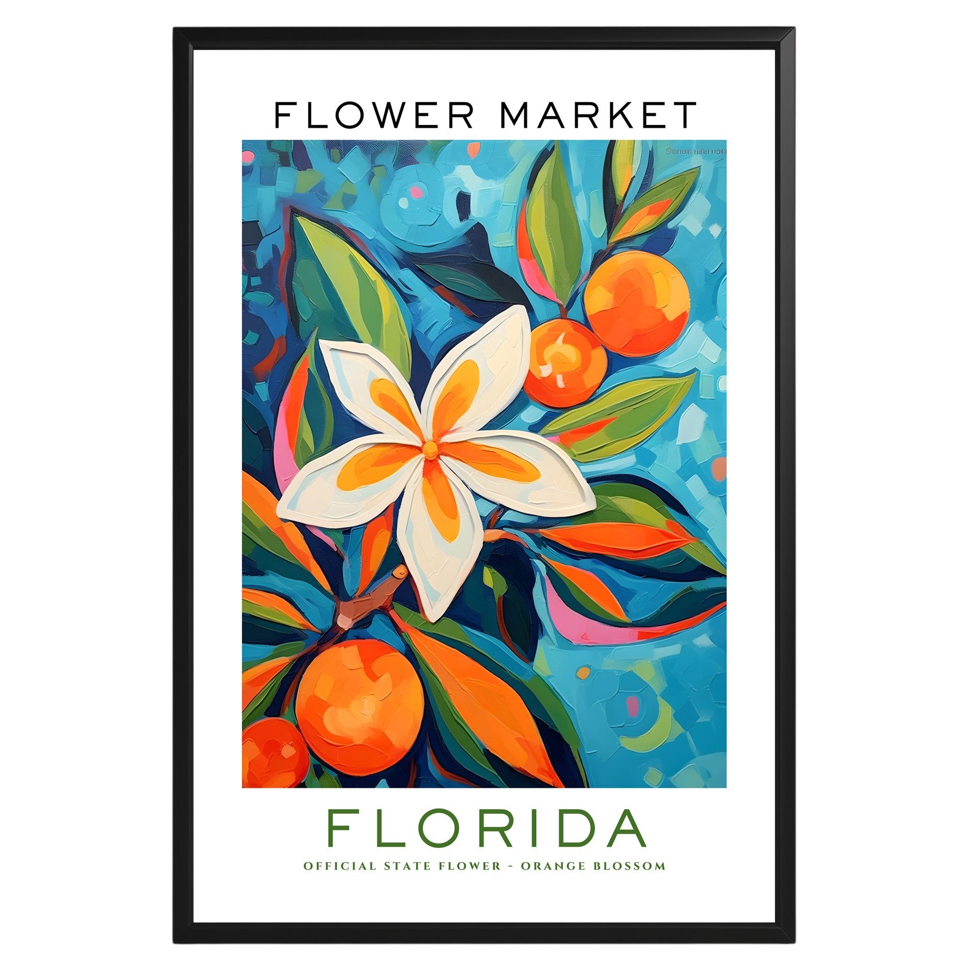 Florida State Flower Market Poster - GroovyGrove