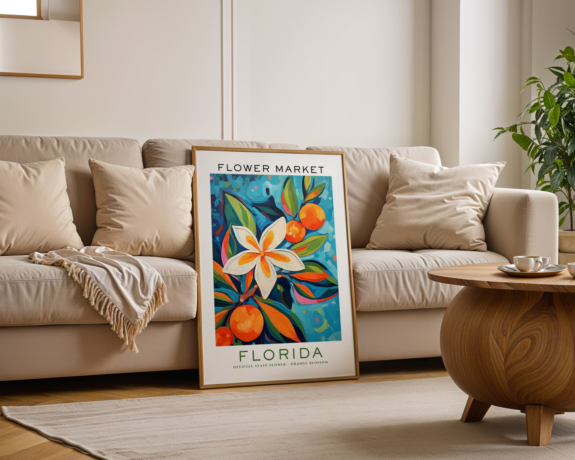 Florida State Flower Market Poster - GroovyGrove