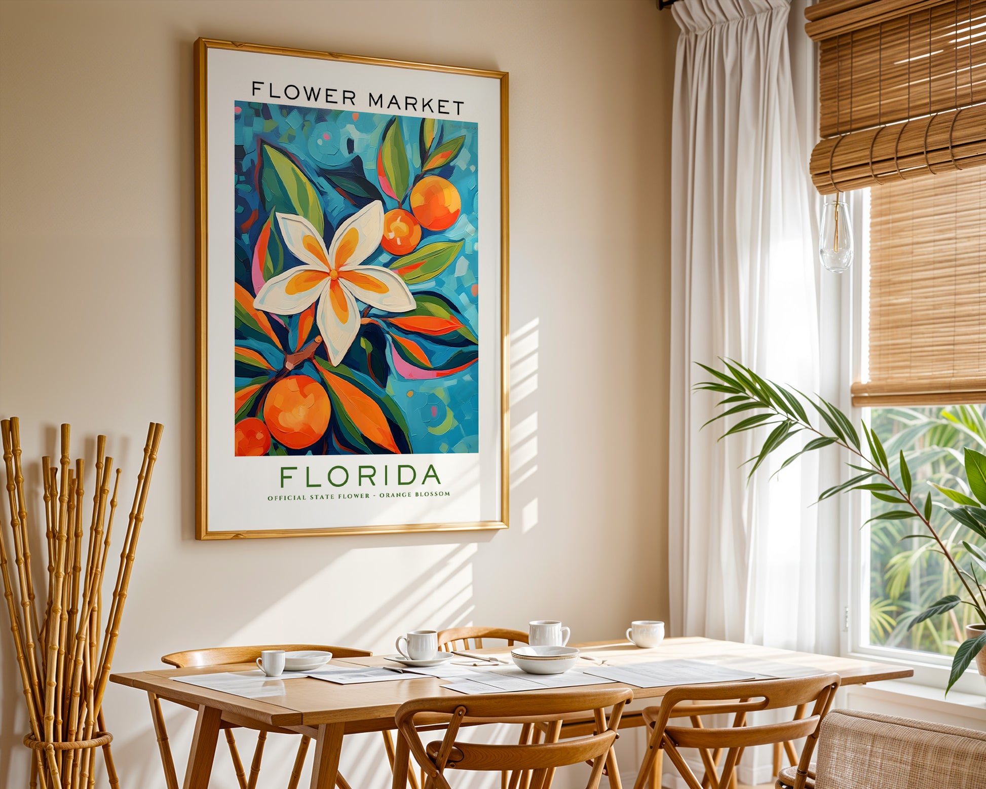 Florida State Flower Market Poster - GroovyGrove