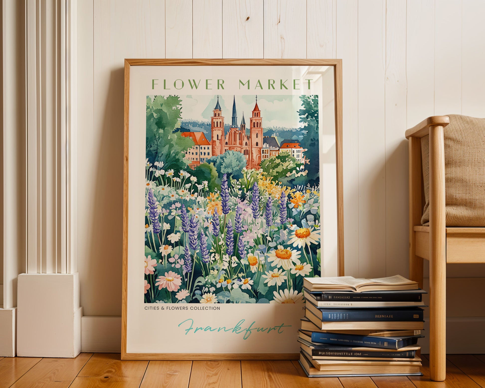 Frankfurt Germany Flower Market Poster - GroovyGrove