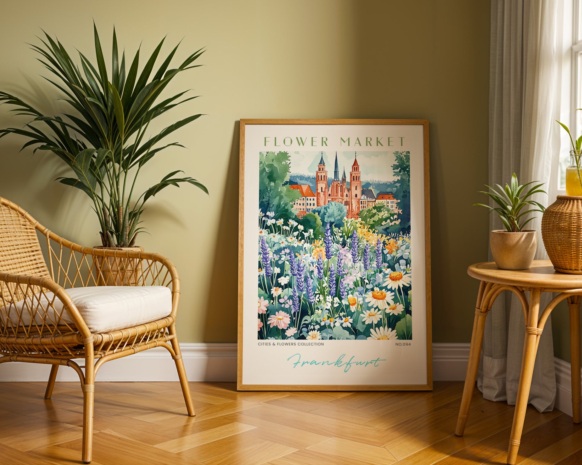 Frankfurt Germany Flower Market Poster - GroovyGrove