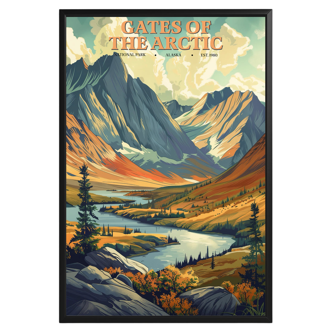 Gates of the Arctic National Park Vintage Poster - GroovyGrove