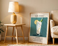 Gin Fizz Vintage Cocktail Poster - GroovyGrove