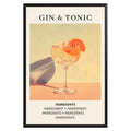 Gin & Tonic Vintage Cocktail Poster - GroovyGrove