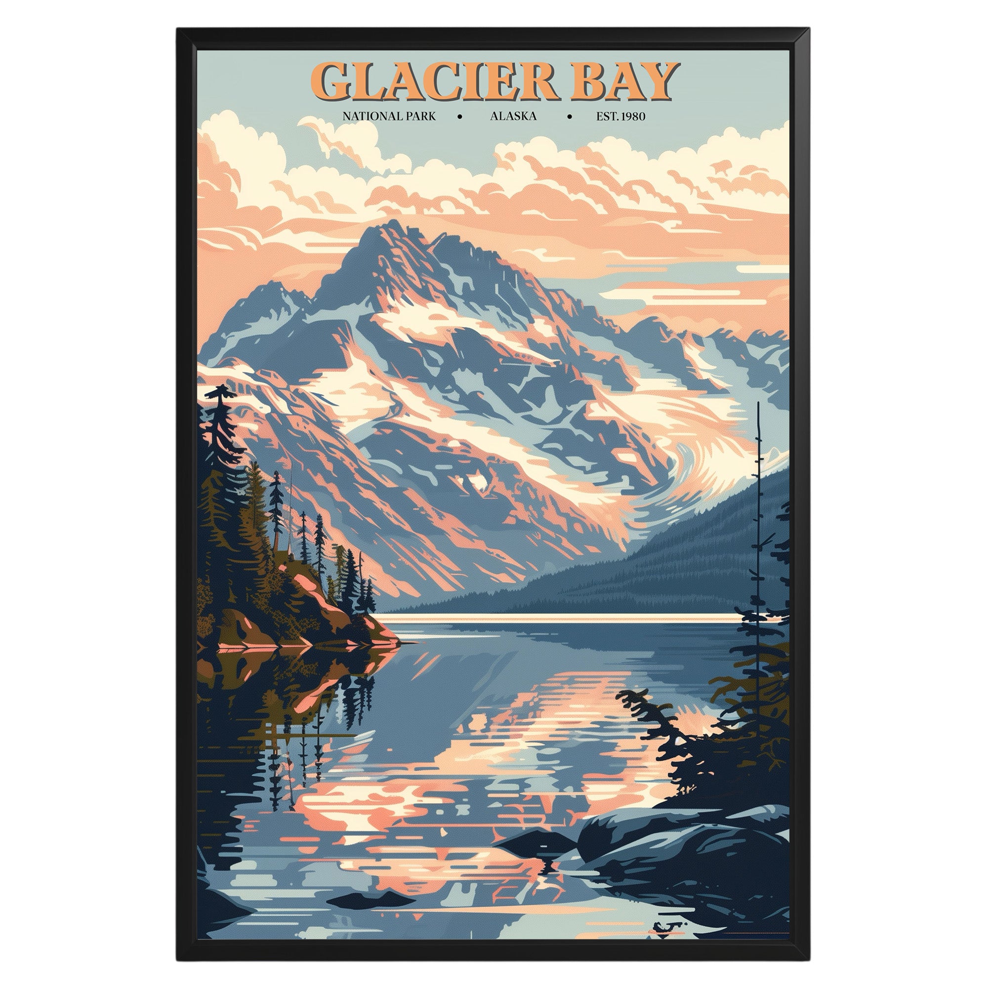 Glacier Bay National Park Vintage Poster - GroovyGrove