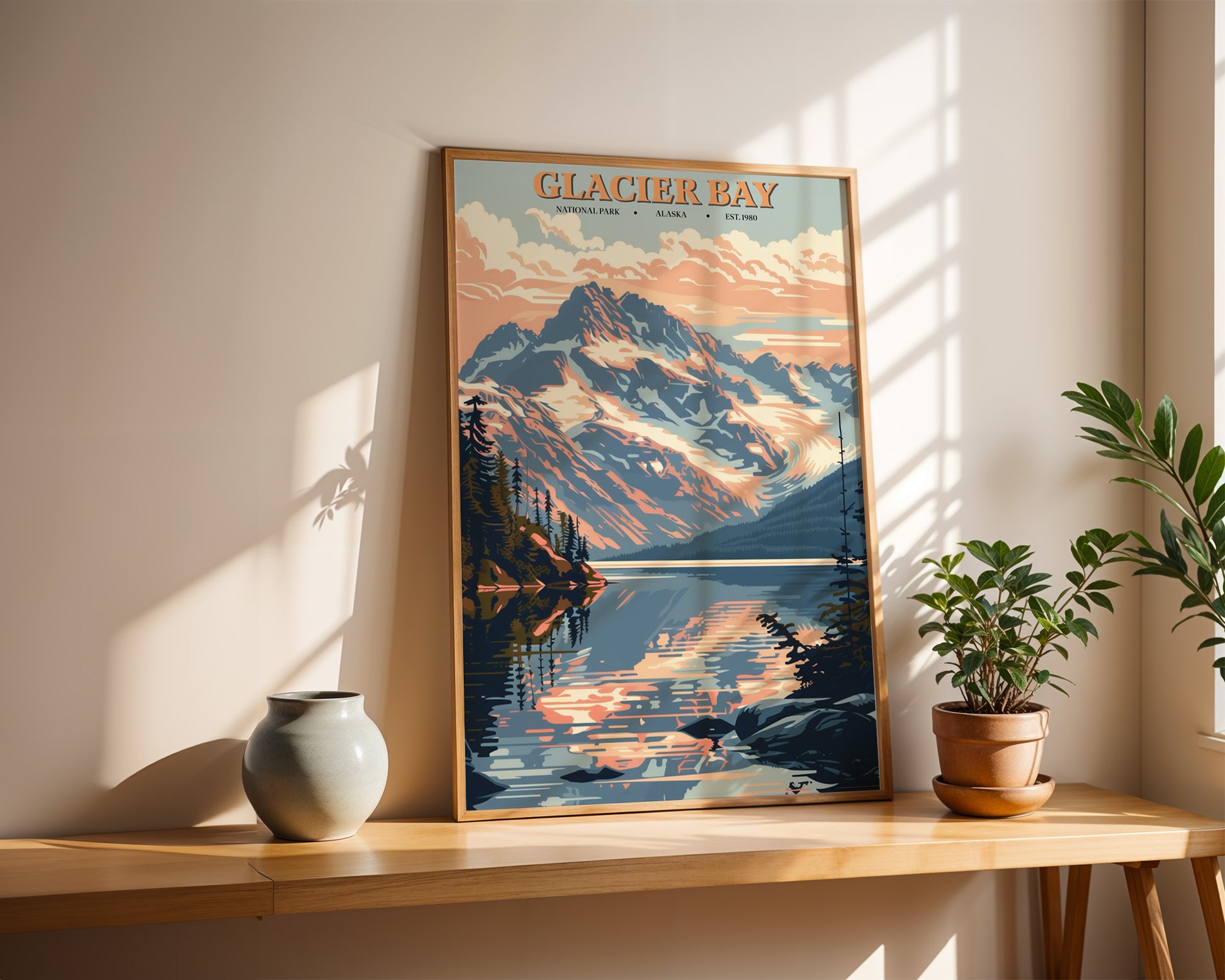 Glacier Bay National Park Vintage Poster - GroovyGrove