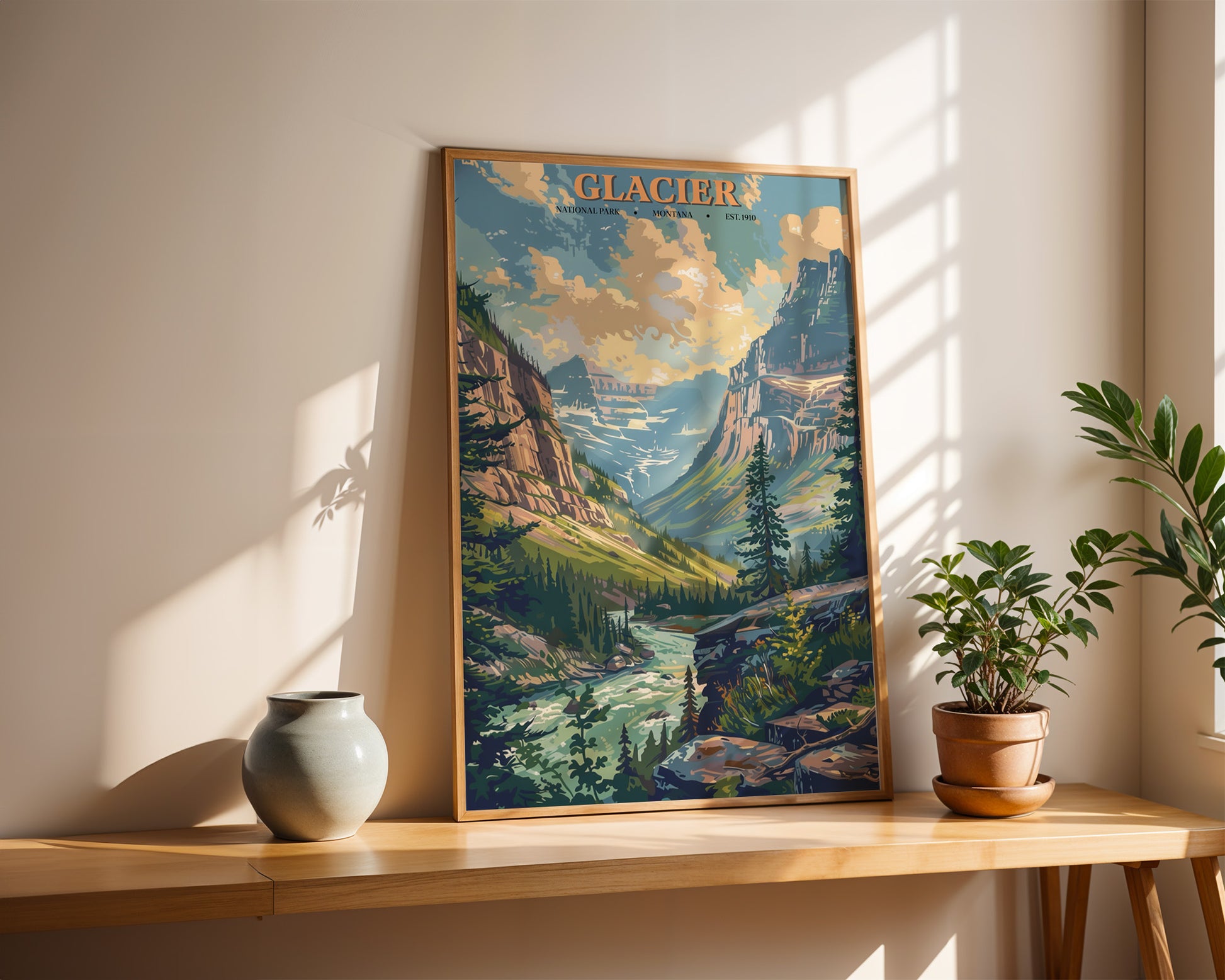 Glacier National Park Vintage Poster - GroovyGrove