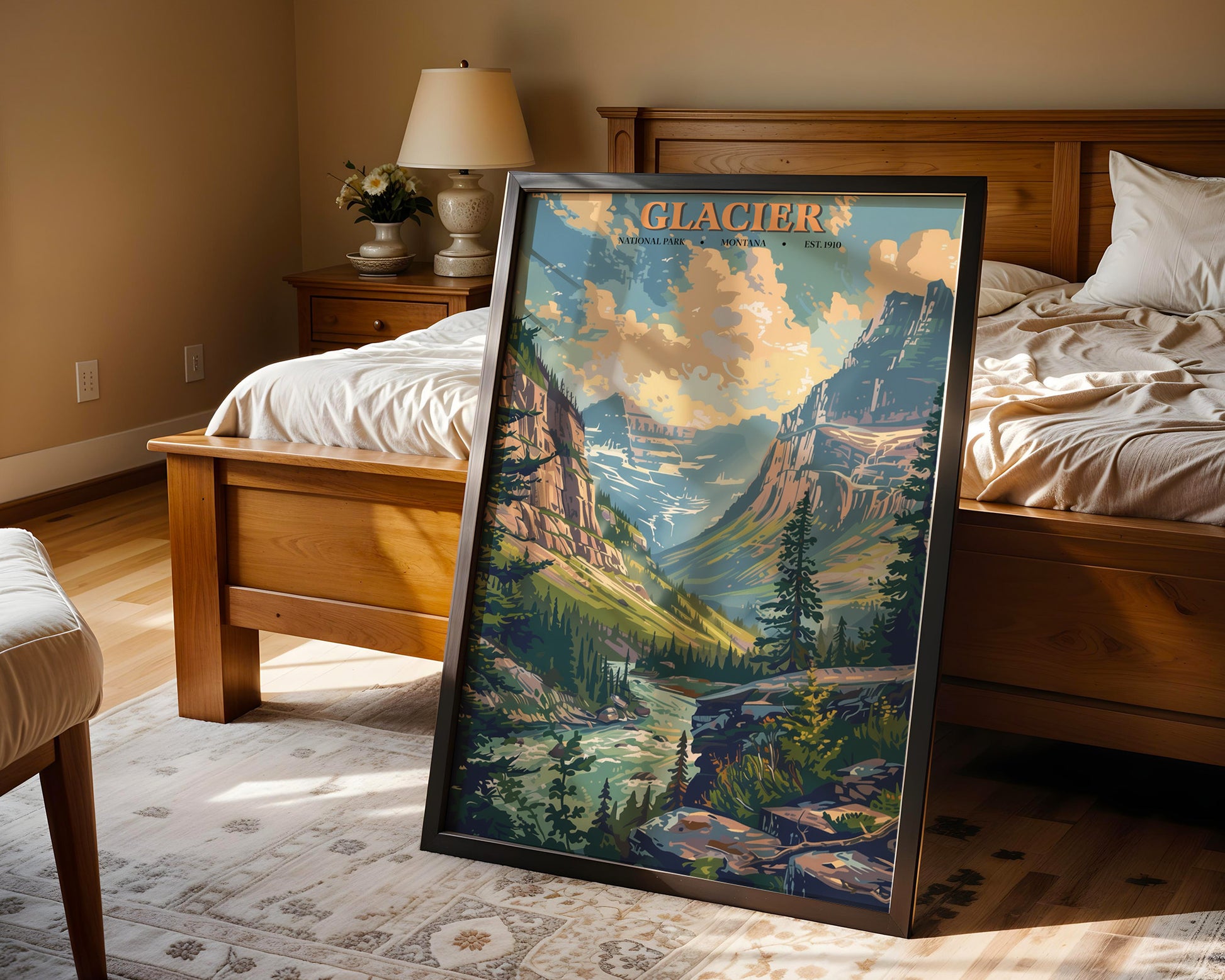 Glacier National Park Vintage Poster - GroovyGrove