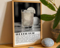 Gold Rush Cocktail Black and White Poster - GroovyGrove