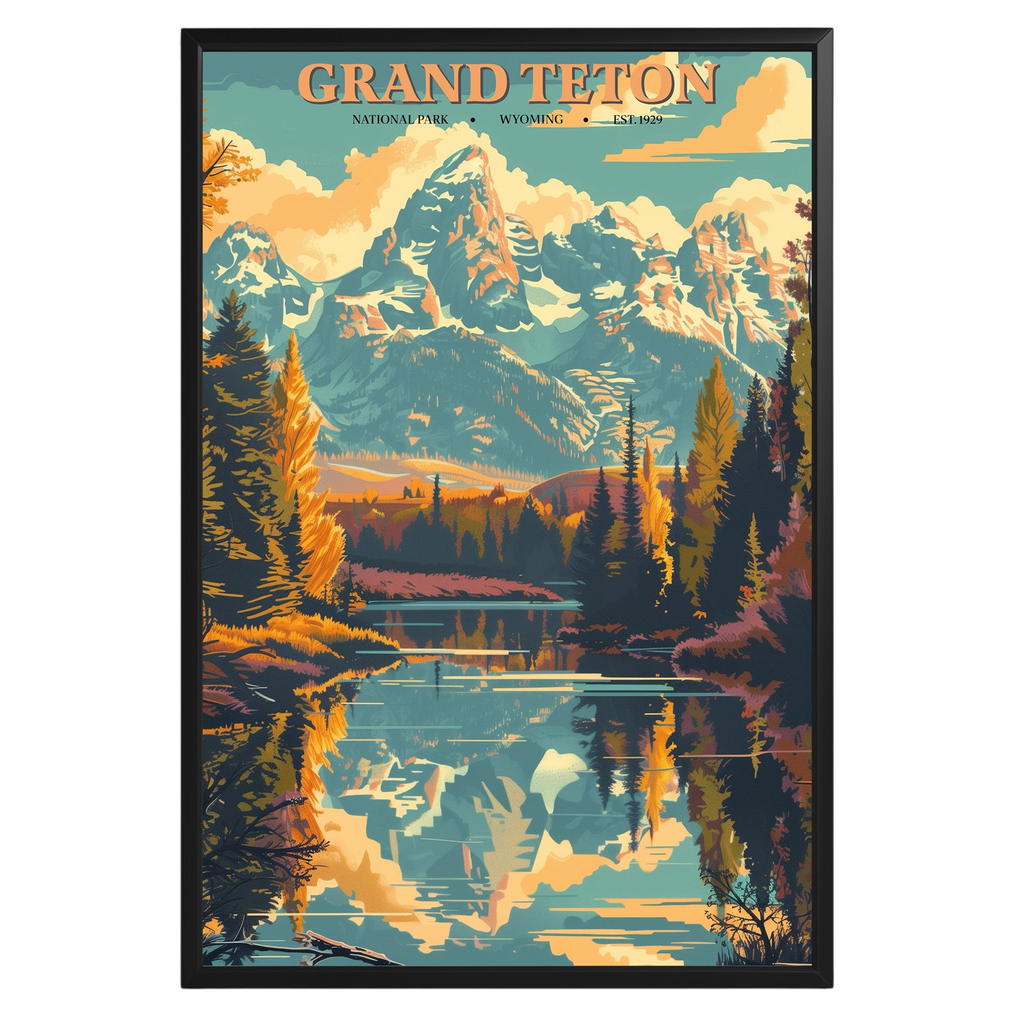 Grand Teton National Park Vintage Poster - GroovyGrove