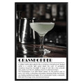 Grasshopper Cocktail Black and White Poster - GroovyGrove