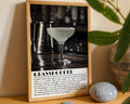 Grasshopper Cocktail Black and White Poster - GroovyGrove