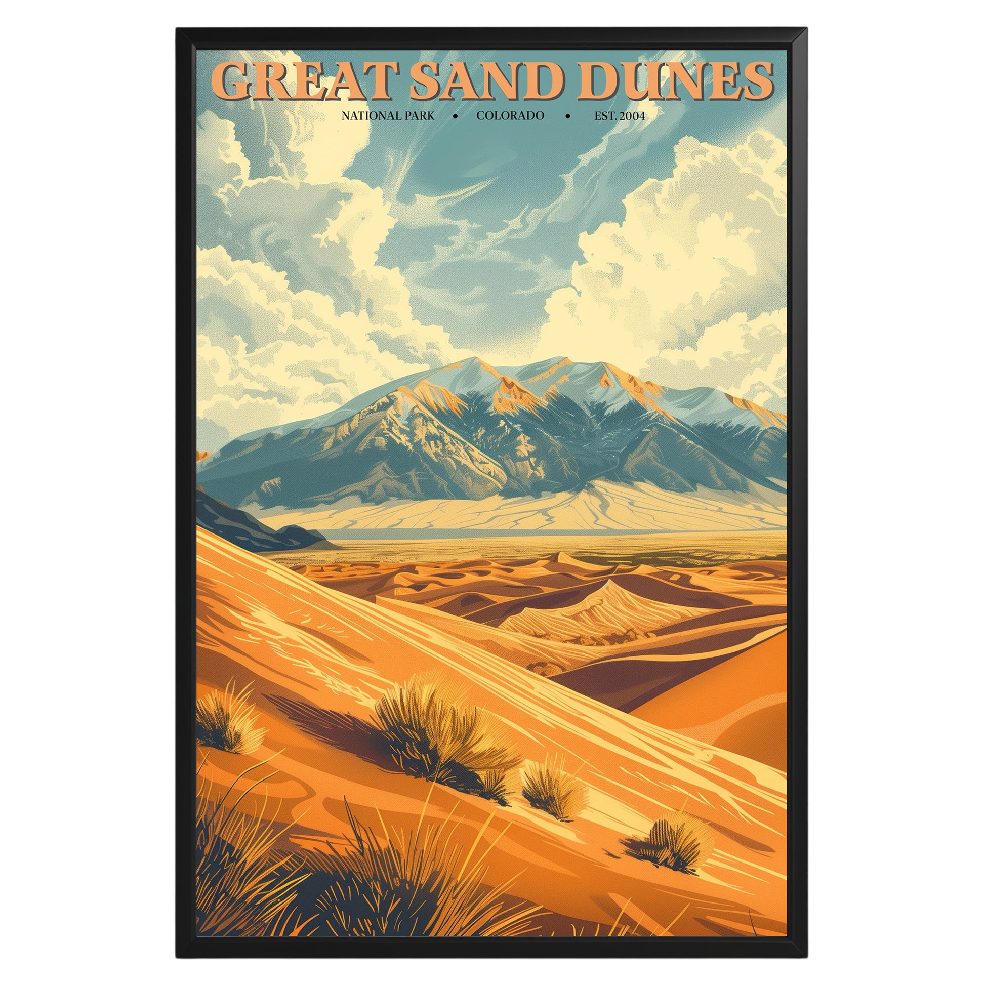 Great Sand Dunes National Park Vintage Poster - GroovyGrove