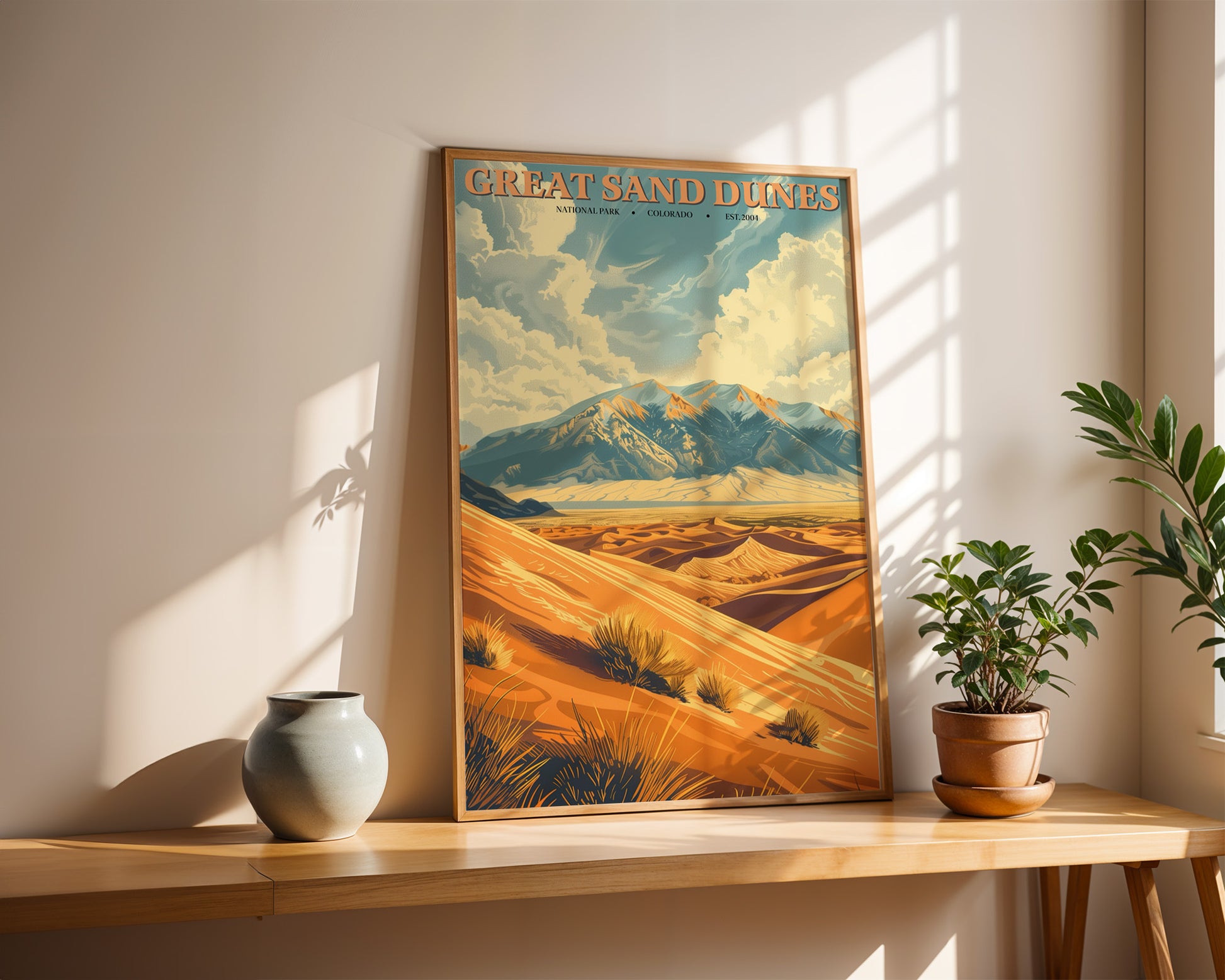 Great Sand Dunes National Park Vintage Poster - GroovyGrove