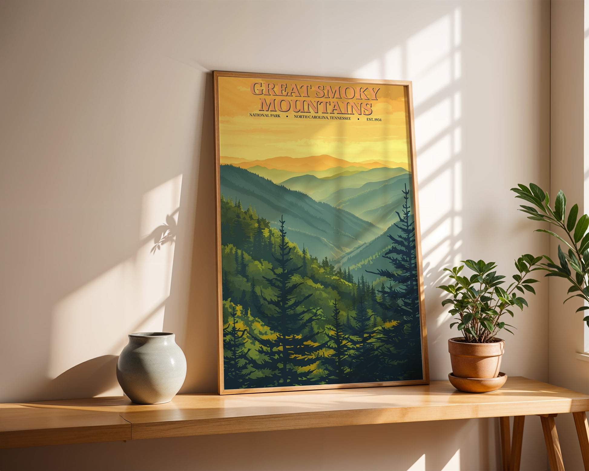 Great Smoky Mountains National Park Vintage Poster - GroovyGrove