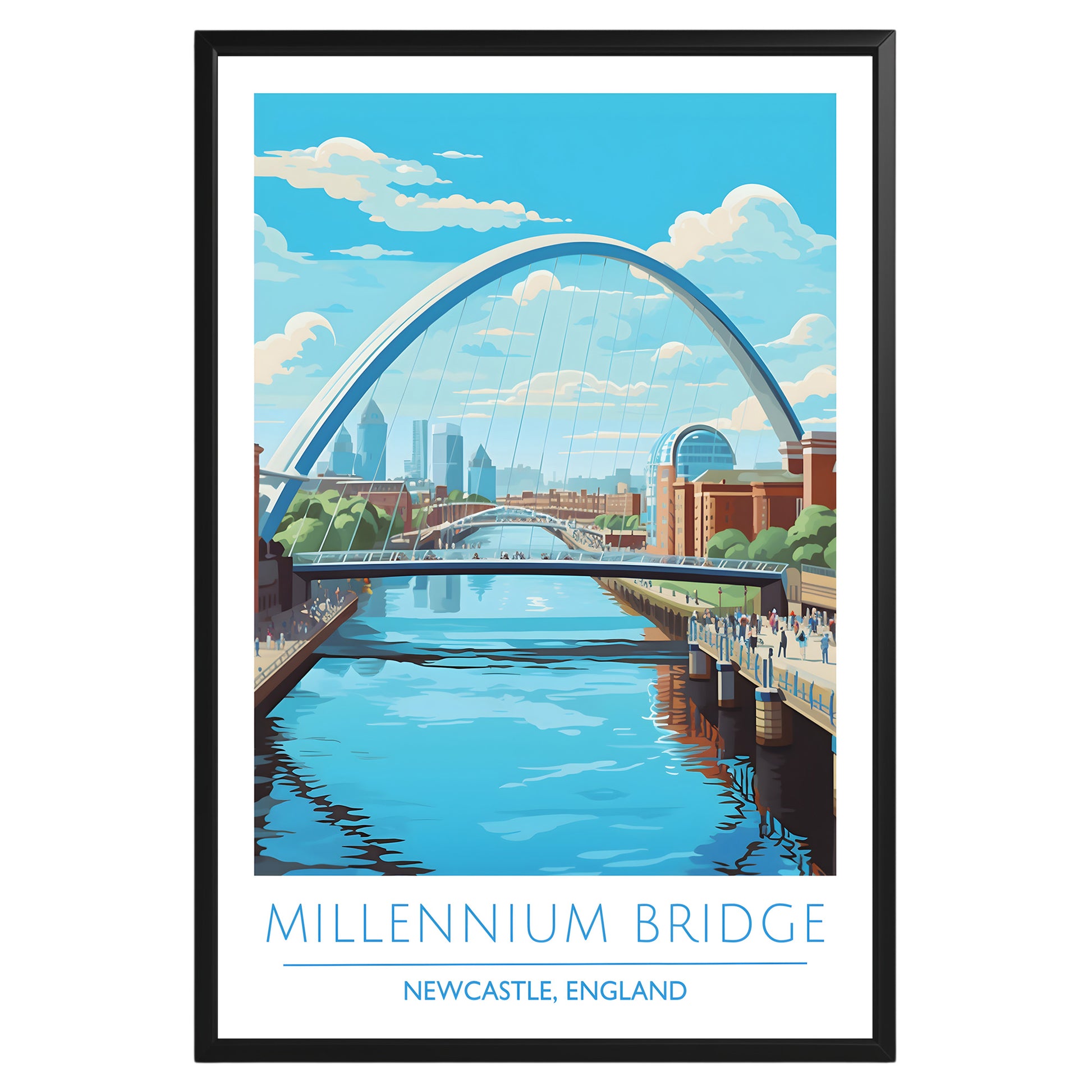 Gateshead Millennium Bridge Newcastle Poster - GroovyGrove