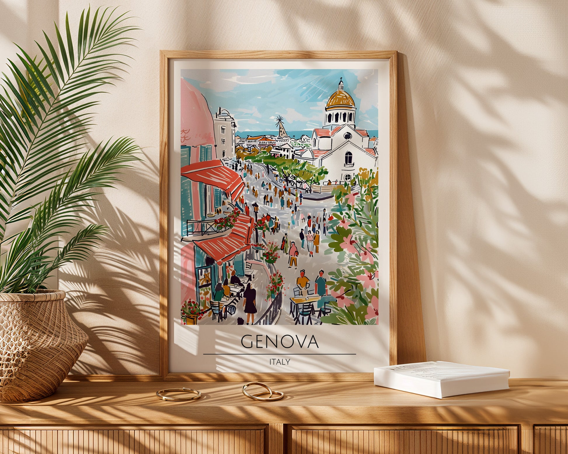 Genova Italy Travel Poster - GroovyGrove