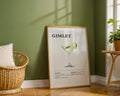 Gimlet Cocktail Recipe Poster - GroovyGrove