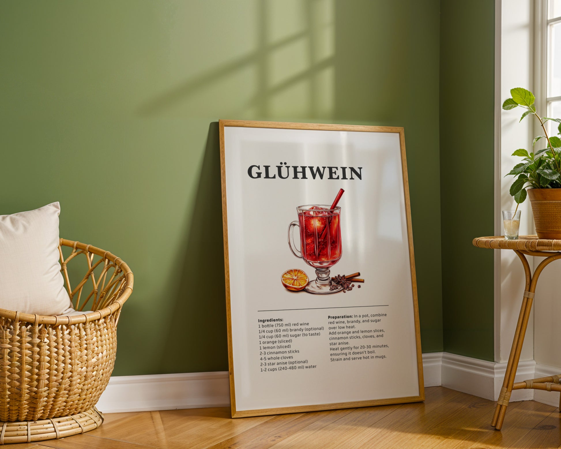 Gluhwein Cocktail Recipe Poster - GroovyGrove