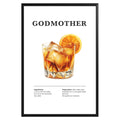 Godmother Cocktail Recipe Poster - GroovyGrove