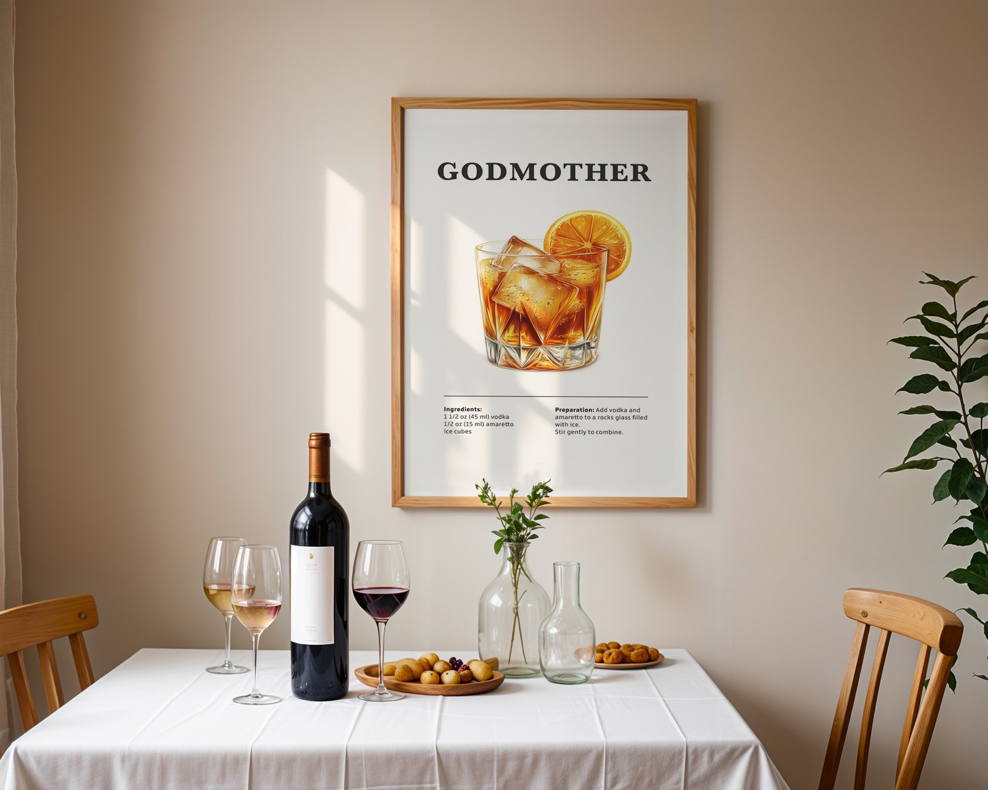 Godmother Cocktail Recipe Poster - GroovyGrove