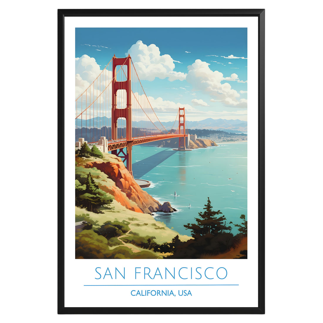 Golden Gate San Francisco California Poster - GroovyGrove