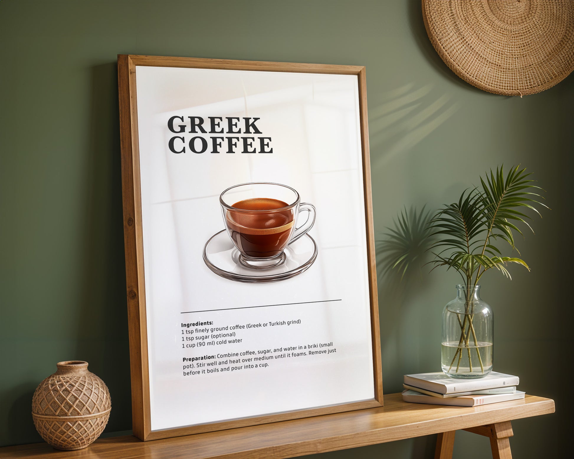 Greek Coffee Recipe Poster - GroovyGrove