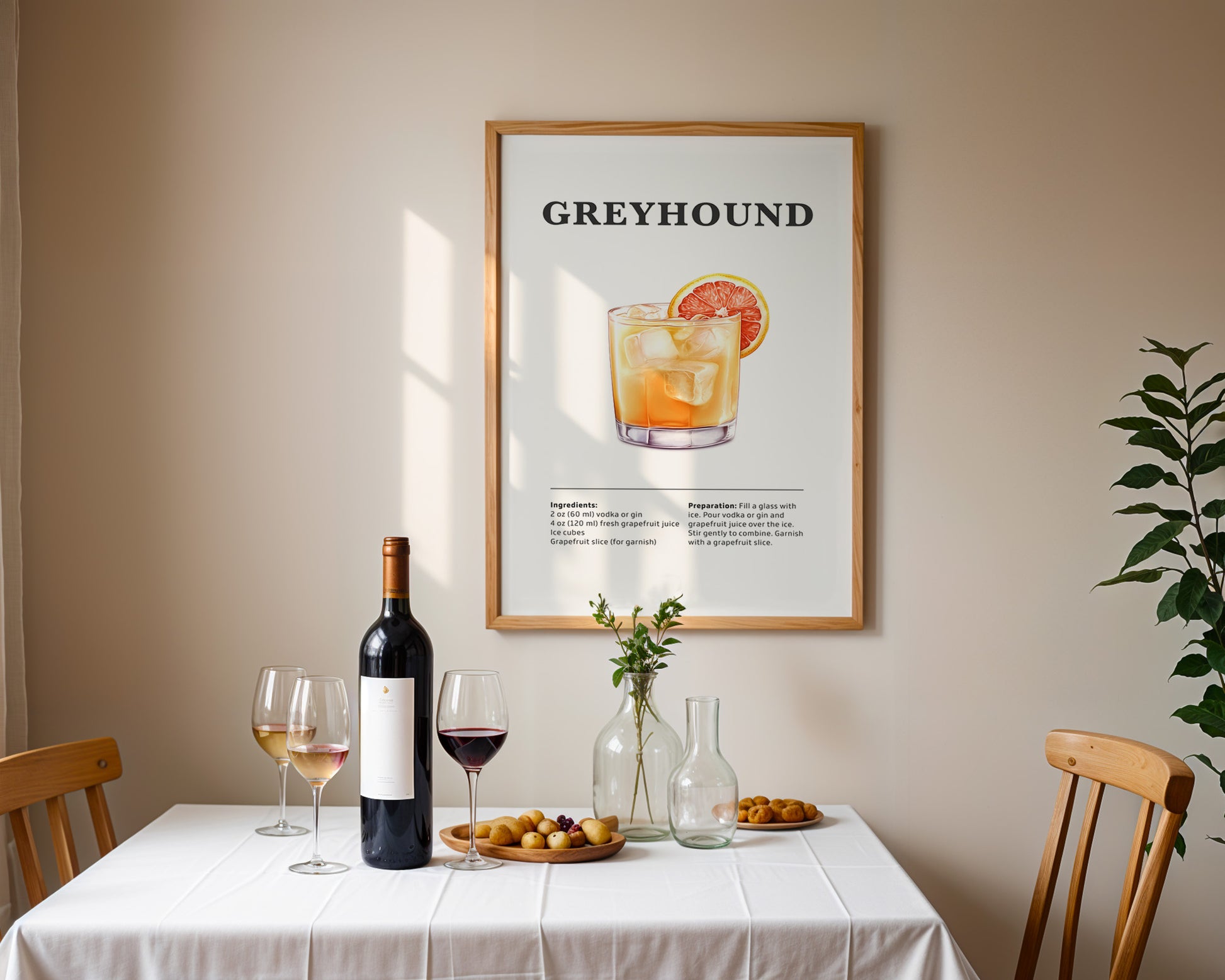 Greyhound Cocktail Recipe Poster - GroovyGrove