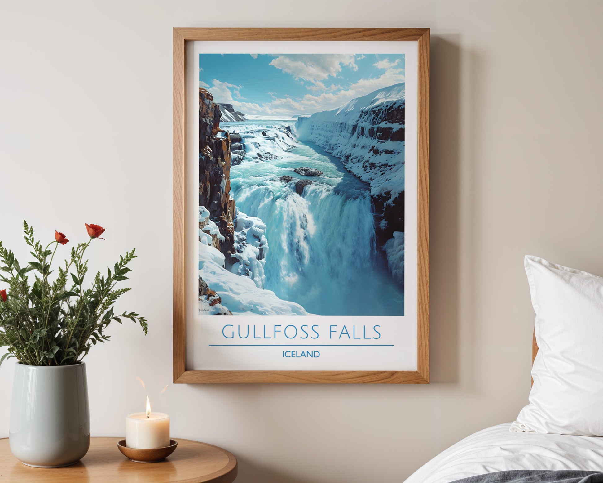 Gullfoss Falls Iceland Poster - GroovyGrove