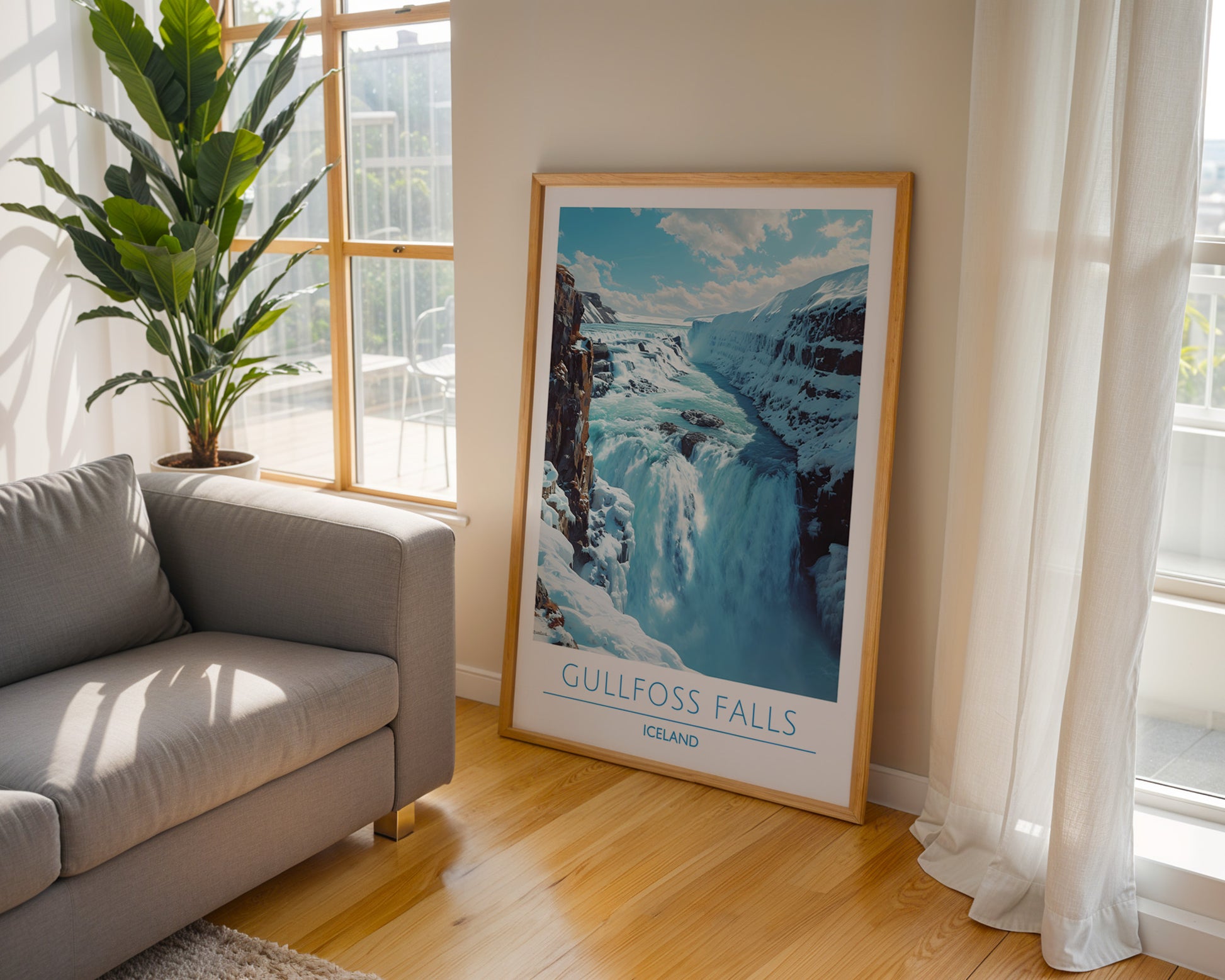 Gullfoss Falls Iceland Poster - GroovyGrove