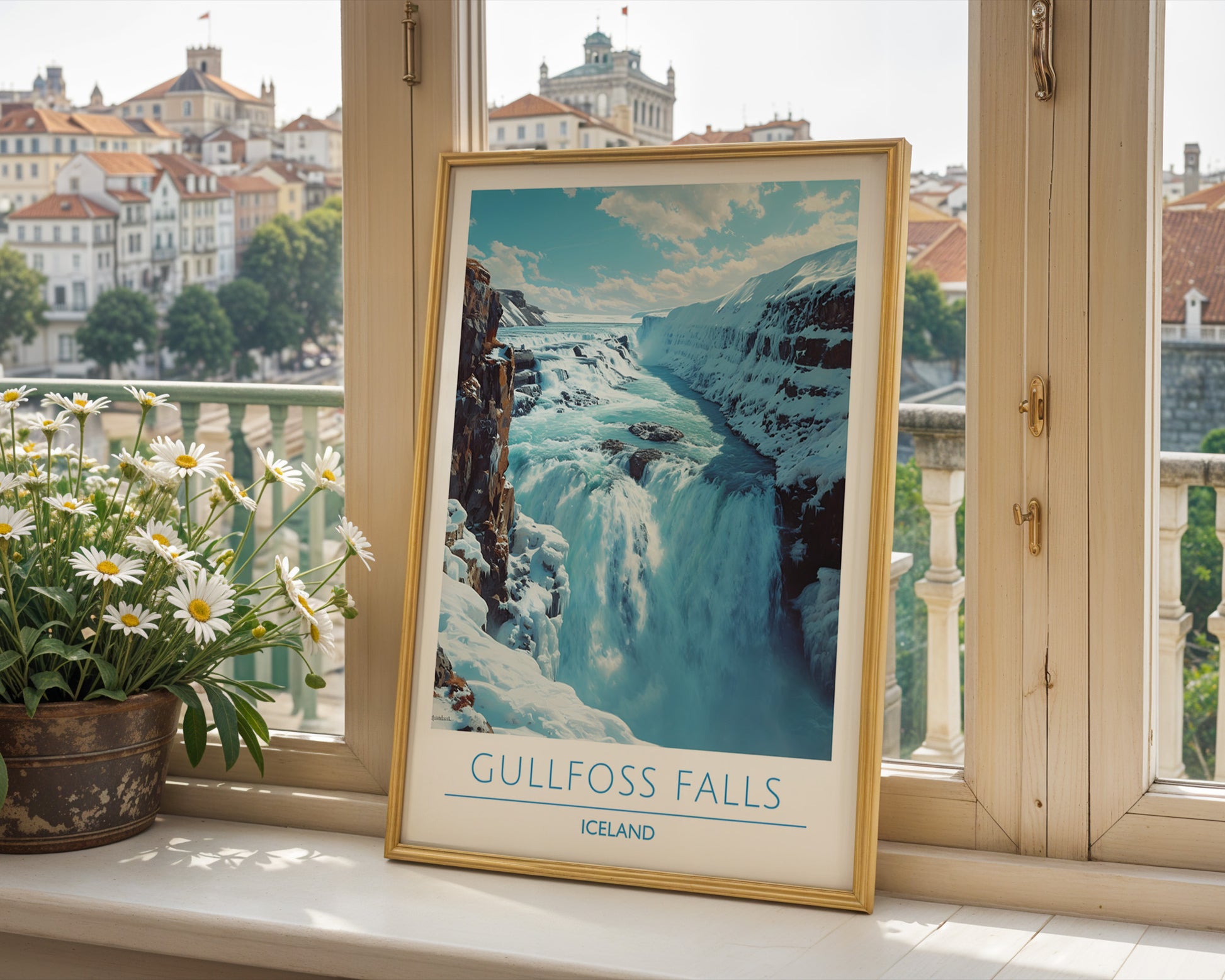 Gullfoss Falls Iceland Poster - GroovyGrove