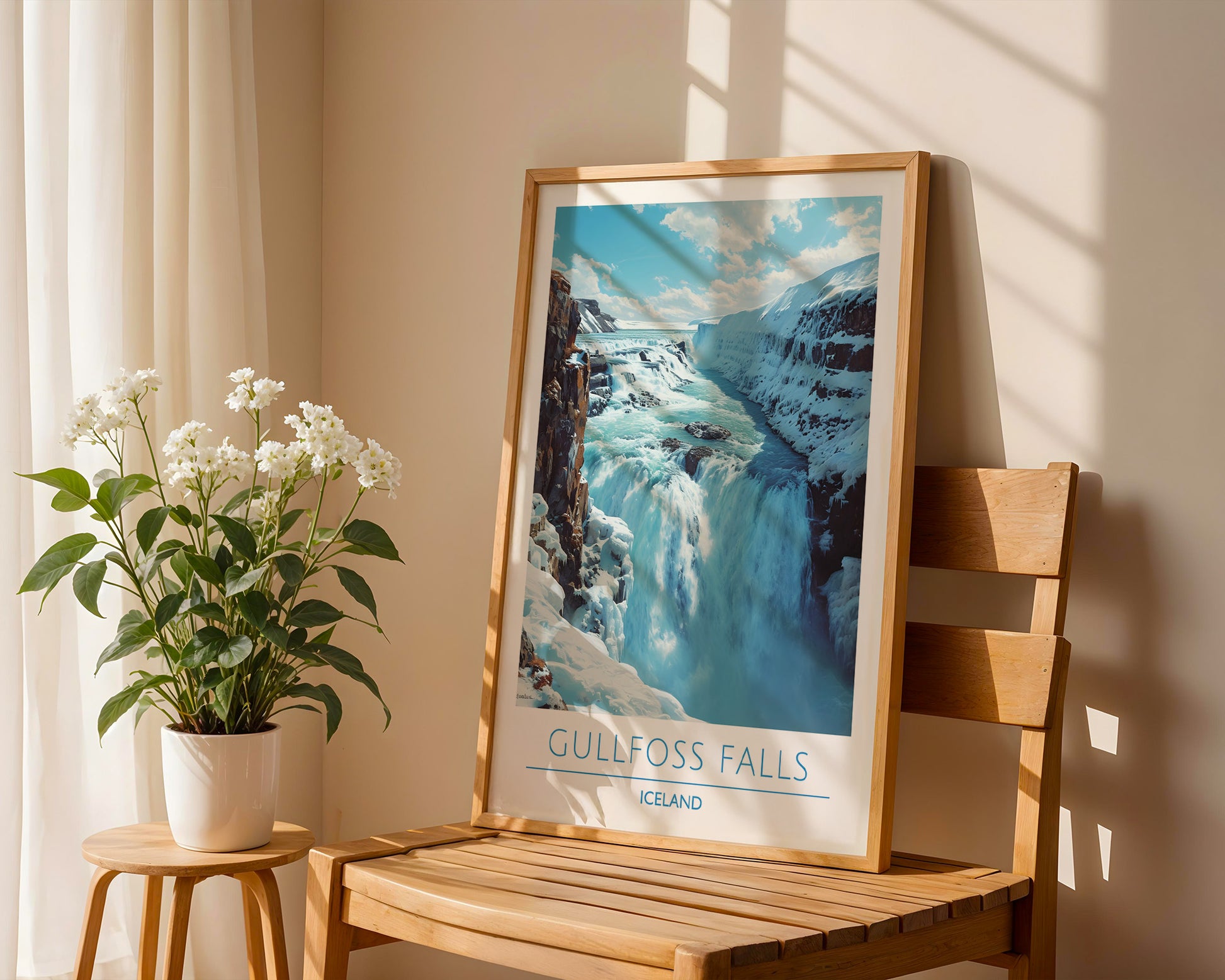 Gullfoss Falls Iceland Poster - GroovyGrove