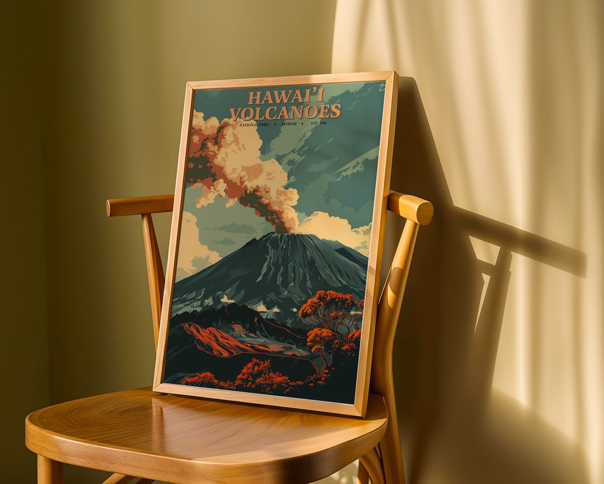 Hawaiʻi Volcanoes National Park Vintage Poster - GroovyGrove